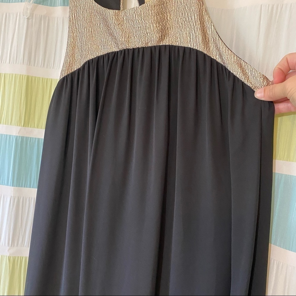 Needle & Thread Metallic & Black Sleeveless Dress Sz Small - Picture 3 of 9